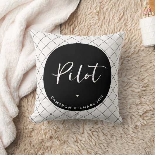 パイロットカスタム航空学校の卒業エレガント クッション (ブランケット)