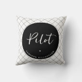 パイロットカスタム航空学校の卒業エレガント クッション (裏面)