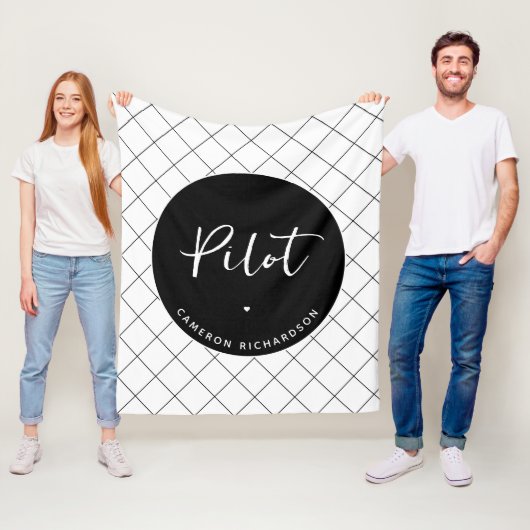 パイロットカスタム航空学校の卒業エレガント フリースブランケット (インサイチュ)