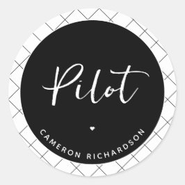 パイロットカスタム航空学校の卒業エレガント ラウンドシール