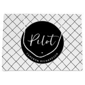 パイロットカスタム航空学校の卒業エレガント ラージペーパーバッグ (正面)