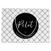 パイロットカスタム航空学校の卒業エレガント ラージペーパーバッグ (裏面)