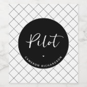 パイロットカスタム航空学校の卒業エレガント ワインラベル (シングルラベル)