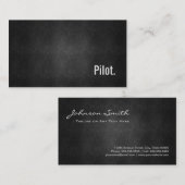 パイロットカッコいいブラックメタルシンプル 名刺 (正面/裏面)