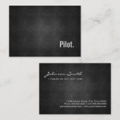 パイロットカッコいいブラックメタルシンプル 名刺 (正面/裏面)