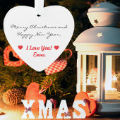 パイロットガールフレンドタイポグラフィ&飛行機，パーソナライズ オーナメント