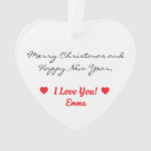 パイロットガールフレンドタイポグラフィ&飛行機，パーソナライズ オーナメント (裏面)