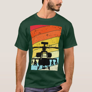 パイロットシャツヘリコプターヴィンテージレトロ戦闘機パイロット Tシャツ