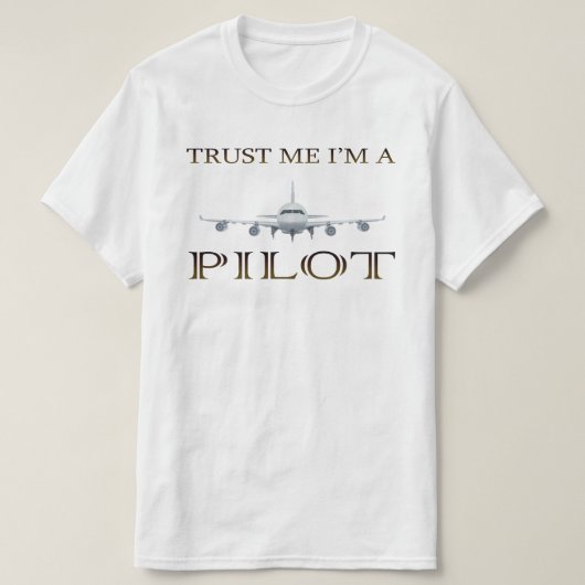 パイロットシャツ航空空港旅行専用機 Tシャツ (デザイン正面)