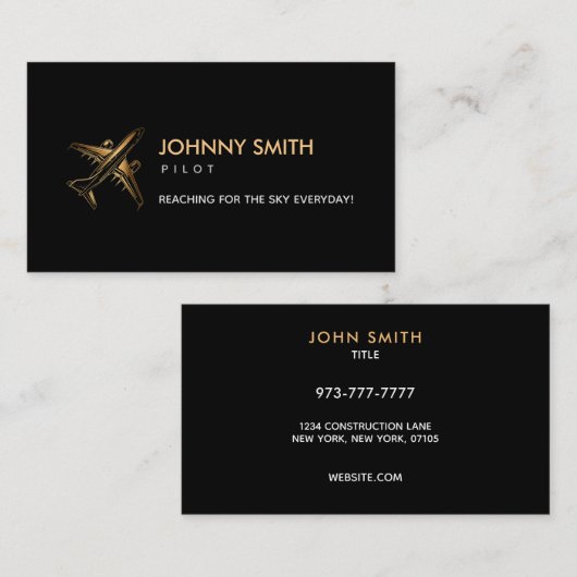 パイロットスローガン 名刺 (正面/裏面)