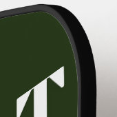 パイロットタイポグラフィと飛行機のミニマリストのパーソナライズ ピックルボールラケット (左詳細)