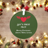 パイロットタイポグラフィ&軍隊飛行機，ミニマリスト オーナメント