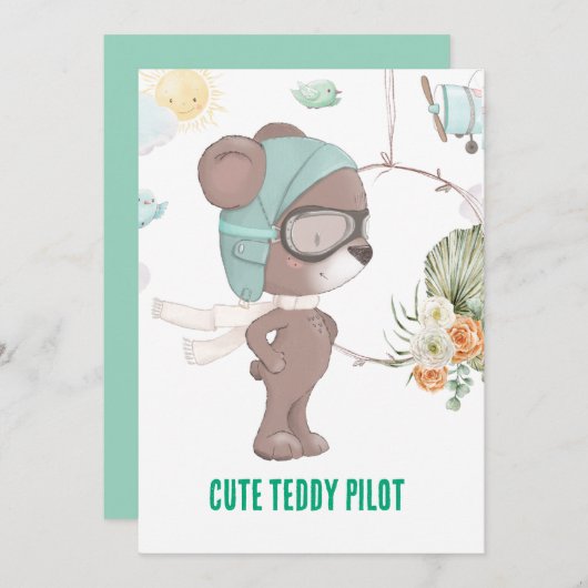 パイロットテディベアバプティスコレクション – 夢の中へ シーズンカード (正面/裏面)