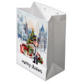 パイロットニューヨークホリデークリスマステーマ ミディアムペーパーバッグ (正面アングル)