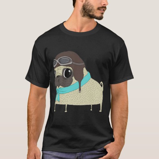 パイロットパグ Tシャツ (正面)
