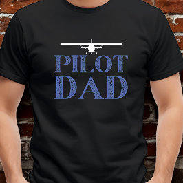 パイロットパパと飛行機のミニマリスト航空ギフト Tシャツ