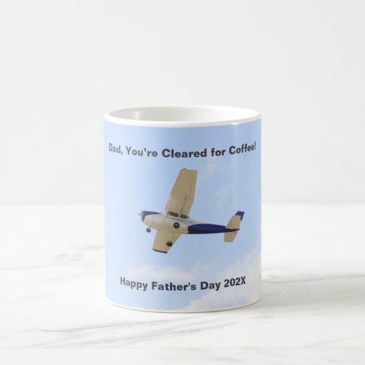 パイロットパパ飛行機父の日コーヒーマグ コーヒーマグカップ (中央)