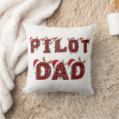 パイロットパパ クリスマスレター ライト オーナメント 面白い クッション (ブランケット)