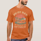 パイロットパパ 普通のパパだけどクールなところが違う 気の利いた航空ファッション Tシャツ (正面)