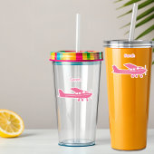 パイロットピンクセスナ名前をカスタムする ガーリー シール