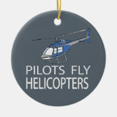 パイロットフライヘリコプター セラミックオーナメント (正面)