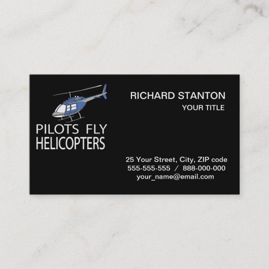 パイロットフライヘリコプター 名刺 (正面)