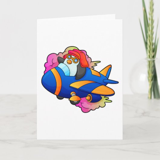 パイロットペンギン飛行機 カード (正面)