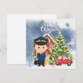 パイロットホリデーフライトホーム：パイロットのクリスマスシーン シーズンカード (正面/裏面)