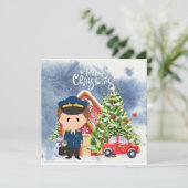 パイロットホリデーフライトホーム：パイロットのクリスマスシーン シーズンカード (スタンド正面)