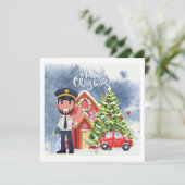 パイロットホリデーフライトホーム：パイロットのクリスマスシーン シーズンカード (スタンド正面)