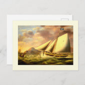 パイロットボート9ヴィンテージ素晴らしアート ポストカード (正面/裏面)