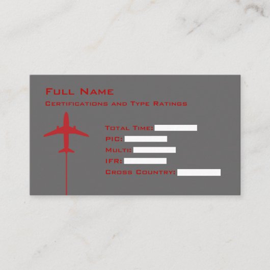 パイロットマイクロ履歴書 名刺 (正面)