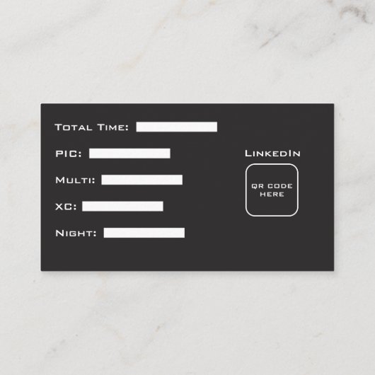 パイロットマイクロ履歴書 名刺 (裏面)