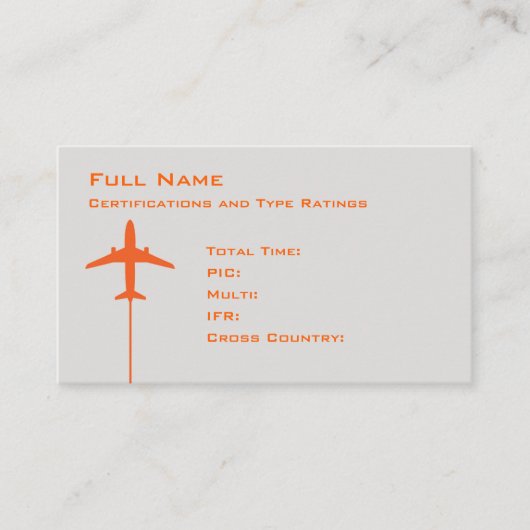 パイロットマイクロ履歴書 名刺 (正面)