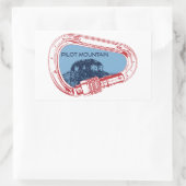 パイロットマウンテンノースカロライナ登山カラビナ 長方形シール (バッグ)