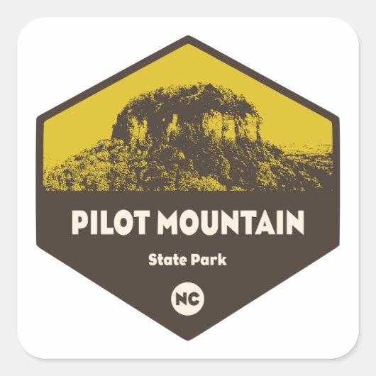 パイロットマウンテン州パークノースカロライナ スクエアシール (正面)