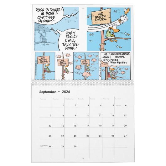 パイロットマンガ航空カレンダー カレンダー (9月 2026)