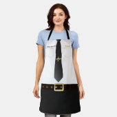 パイロットユニフォームキャプテンネームノベルティ エプロン (着用した状態)