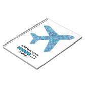 「パイロット中」飛行機手帳 ノートブック (左側)