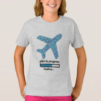 「パイロット中」飛行機Tシャツ