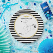 パイロット先の航空機と翼 ペーパープレート (パーティー)