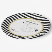 パイロット先の航空機と翼 ペーパープレート (アングル)