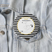 パイロット先の航空機と翼 缶バッジ (インサイチュ)