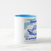 パイロット免許証。 あなたの翼を得ること。 お祝い マグカップ (中央)