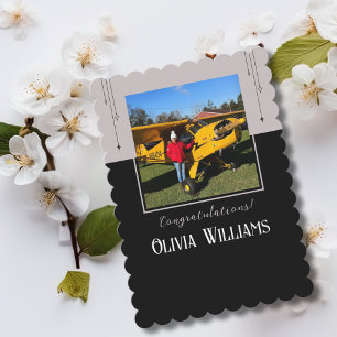 パイロット初の単独飛行の写真カスタム、航空券