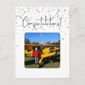 パイロット初の単独飛行の写真,カスタム航空 ポストカード (正面)