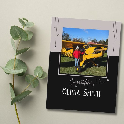 パイロット初の単独飛行の写真，カスタム航空 ポストカード