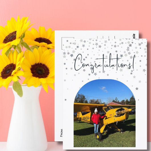 パイロット初めての単独飛行写真, オーダーメイド 航空 ポストカード