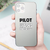 パイロット名飛んでいるインストラクター航空乗組員おもしろい シール (スマートフォン)