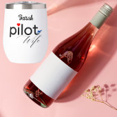 パイロット妻タイポグラフィ&飛行機シンプル,ミニマリスト